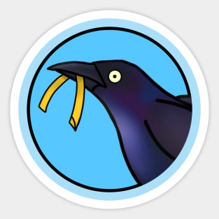 Grackle and Christmas (Large Print) Sticker